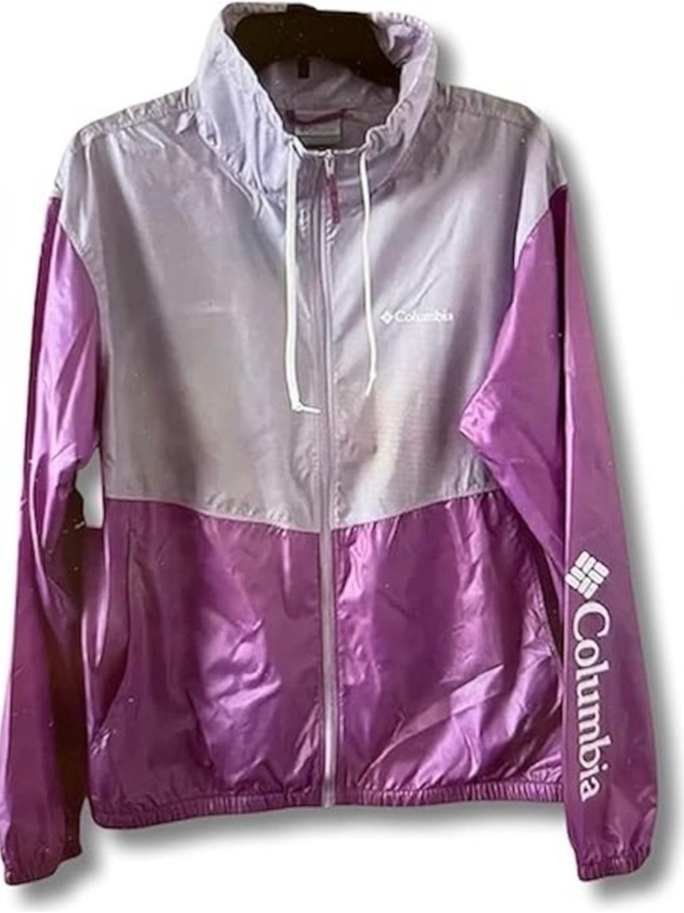 Columbia Purple and Light Gray Colorblock Active Jacket - Picture 2 of 7